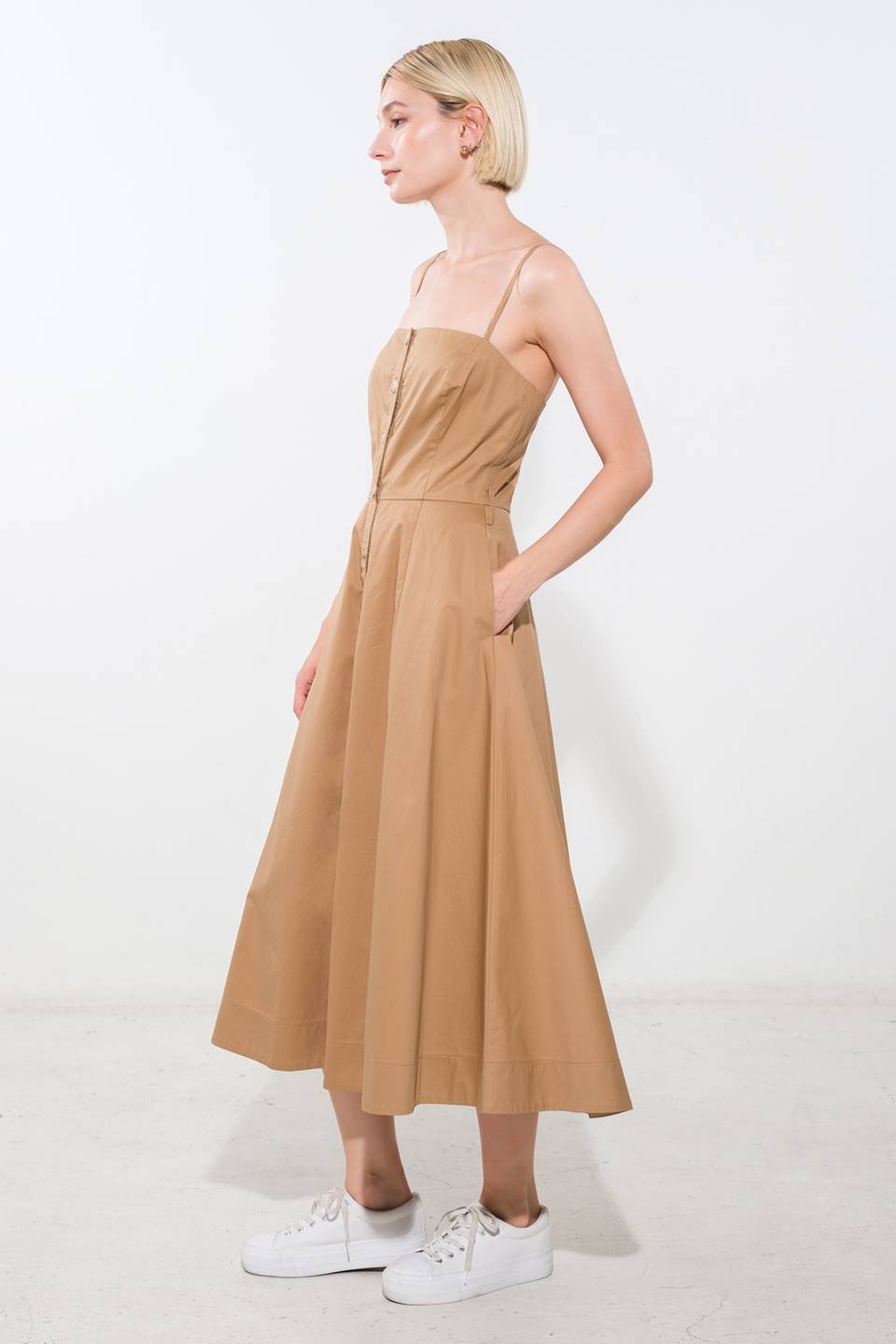PROOF OF PERFECTION WOVEN MIDI DRESS Flying Tomato